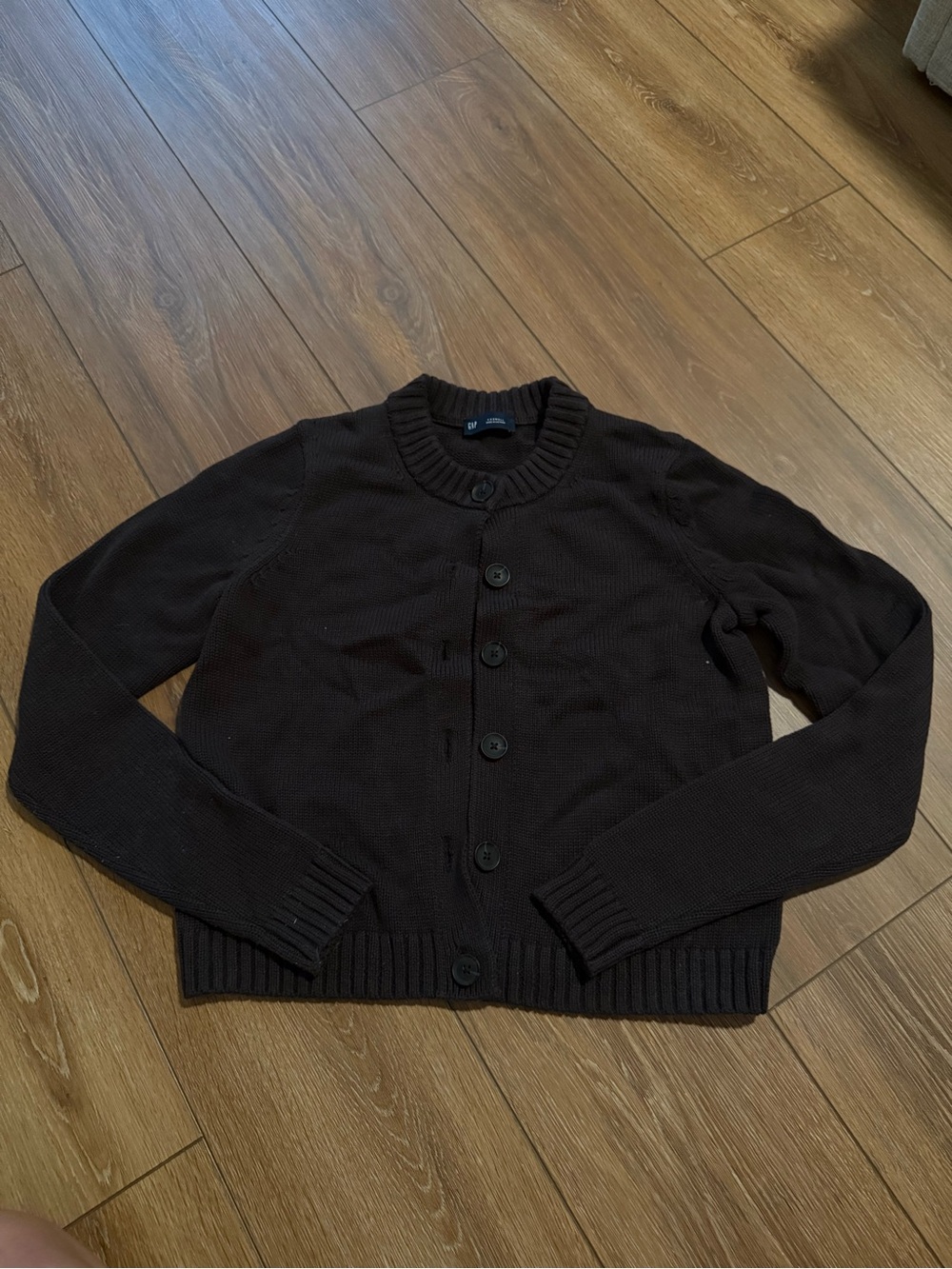 GAP Brown cotton Button-Up Cardigan